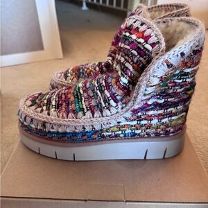 Mou wool bounce ankle high wool boots size 41 brand new